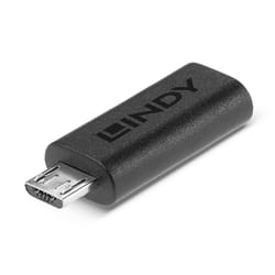 Lindy 41903 changeur de genre de câble USB Type C USB Type Micro-B Noir