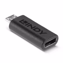 Lindy 41903 changeur de genre de câble USB Type C USB Type Micro-B Noir