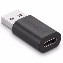 Lindy 41904 changeur de genre de câble USB 3.2 Type A USB 3.2 Type C Noir