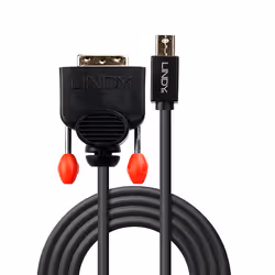 Lindy 41951 câble vidéo et adaptateur 1 m Mini DisplayPort DVI-D Noir