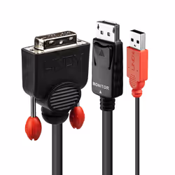 Lindy 41975, 0,5 m, DVI-D, Mini DisplayPort, Mâle, Mâle, 1920 x 1200 pixels