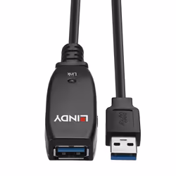 Lindy 43322 câble USB USB 3.2 Gen 1 (3.1 Gen 1) 15 m USB A Noir - Vue supplémentaire 4