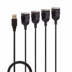 Lindy 42675 câble Série Noir 0,94 m USB Type-A DB-9