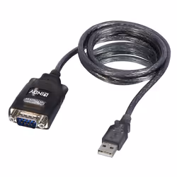Lindy 42686 câble Série Noir 1,1 m USB Type-A DB-9