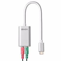 Lindy 42711 câble de téléphone portable Blanc USB C 3,5mm