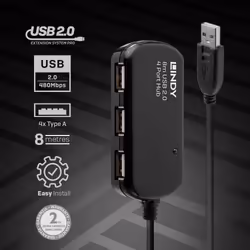 Lindy 42781 hub & concentrateur 480 Mbit/s