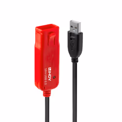Lindy 42782, 12 m, USB A, USB A, USB 2.0, 480 Mbit/s, Noir