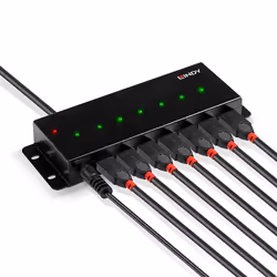 Lindy 42794 hub & concentrateur USB 2.0 Type-B 480 Mbit/s Noir - Vue supplémentaire 5