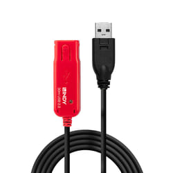Lindy 42923 câble USB 30 m USB 2.0 USB A Noir, Rouge