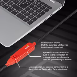 Lindy 42923 câble USB 30 m USB 2.0 USB A Noir, Rouge - Vue supplémentaire 6