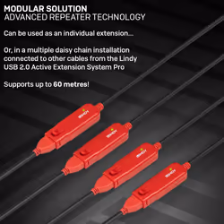Lindy 42923 câble USB 30 m USB 2.0 USB A Noir, Rouge - Vue supplémentaire 7