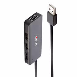 Lindy 42986, USB 2.0, USB 2.0, 480 Mbit/s, Noir, Plastique, Câble rond