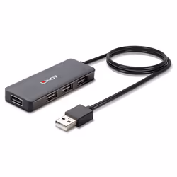 Lindy 42986 hub & concentrateur USB 2.0 480 Mbit/s Noir - Vue supplémentaire 5