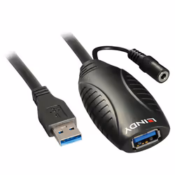 Lindy 43099 câble USB 15 m USB 3.2 Gen 1 (3.1 Gen 1) USB A Noir