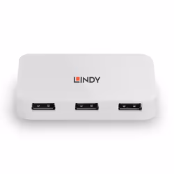 Lindy 43143 hub & concentrateur USB 3.2 Gen 1 (3.1 Gen 1) Type-A 5000 Mbit/s Blanc