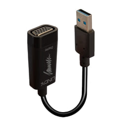 Lindy 43172 adaptateur graphique USB Noir