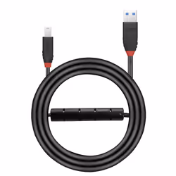 Lindy 43227 câble USB 10 m USB 3.2 Gen 1 (3.1 Gen 1) USB A USB B Noir