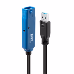 Lindy 43229, 15 m, USB A, USB A, USB 3.2 Gen 1 (3.1 Gen 1), 5000 Mbit/s, Noir
