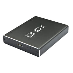 Lindy 43241 Boîtier de disques de stockage Enceinte ssd Noir M.2