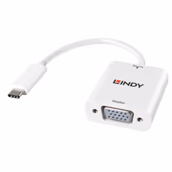 Lindy 43242, 0,17 m, VGA (D-Sub), USB Type-C, Femelle, Mâle, USB