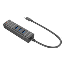Lindy 43249 hub & concentrateur USB 3.2 Gen 1 (3.1 Gen 1) Type-C 5000 Mbit/s Noir