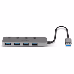 Lindy 43309 hub & concentrateur USB 3.2 Gen 1 (3.1 Gen 1) Type-A 5 Mbit/s Gris
