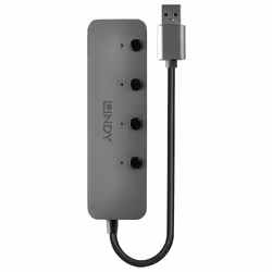 Lindy 43309 hub & concentrateur USB 3.2 Gen 1 (3.1 Gen 1) Type-A 5 Mbit/s Gris - Vue supplémentaire 5