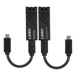 Lindy 43312 prolongateur réseau Émetteur et récepteur réseau Noir