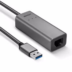 Lindy 43313 changeur de genre de câble USB-A RJ-45 Argent