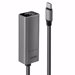 Lindy 43314, Avec fil, USB Type-C, Ethernet, 2500 Mbit/s, Argent