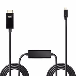 Lindy 43315 câble vidéo et adaptateur 5 m USB Type-C HDMI Type A (Standard) Noir