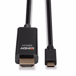 Lindy 43315 câble vidéo et adaptateur 5 m USB Type-C HDMI Type A (Standard) Noir - Vue supplémentaire 4