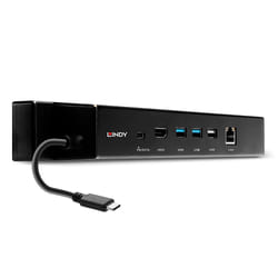 Lindy 43319 station d'accueil Avec fil USB 3.2 Gen 1 (3.1 Gen 1) Type-C Noir