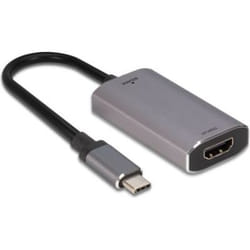 Lindy 43327 câble vidéo et adaptateur 0,11 m USB Type-C HDMI Noir, Gris