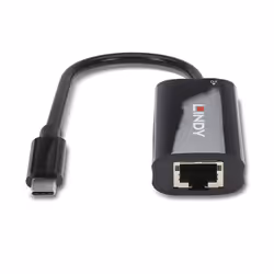 Lindy 43328, USB 3.2 Gen 1 (3.1 Gen 1) Type-C, 100 W, 10,100,1000 Mbit/s, Noir, RJ-45, USB Type-C, Plastique
