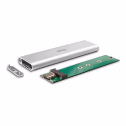 Lindy 43332 Boîtier de disques de stockage Enceinte ssd Argent M.2