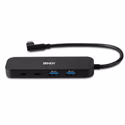 Lindy 43334 hub & concentrateur USB 3.2 Gen 2 (3.1 Gen 2) Type-C 10000 Mbit/s Noir