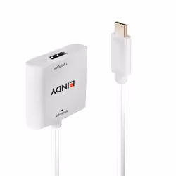 Lindy 43339, 0,1 m, USB Type-C, HDMI, Mâle, Femelle, Droit