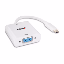 Lindy 43355 câble vidéo et adaptateur USB Type-C VGA (D-Sub) Blanc - Vue supplémentaire 3