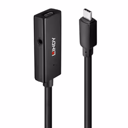 Lindy 43356, USB 3.2 Gen 1 (3.1 Gen 1) Type-C, USB 3.2 Gen 1 (3.1 Gen 1) Type-C, 5000 Mbit/s, Noir, Acrylonitrile-Butadiène-S ...