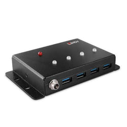 Lindy 43374 hub & concentrateur USB 3.2 Gen 1 (3.1 Gen 1) Type-B 5000 Mbit/s Noir