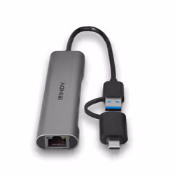 Lindy 43379 hub & concentrateur USB 3.2 Gen 1 (3.1 Gen 1) Type-A + Type-C 5000 Mbit/s Gris - Vue supplémentaire 4
