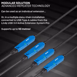 Lindy 43381 câble USB 8 m USB 3.2 Gen 1 (3.1 Gen 1) USB C USB A Noir, Bleu - Vue supplémentaire 6