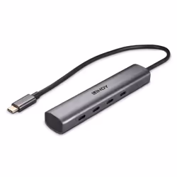 Lindy 43384, USB Type-C, USB 3.2 Gen 2 (3.1 Gen 2) Type-C, 10000 Mbit/s, Gris, Aluminium, Plastique, 0,255 m