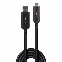 Lindy 43395 câble USB USB 3.2 Gen 1 (3.1 Gen 1) 10 m USB A USB C Noir - Vue supplémentaire 2