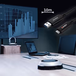 Lindy 43395 câble USB USB 3.2 Gen 1 (3.1 Gen 1) 10 m USB A USB C Noir - Vue supplémentaire 5