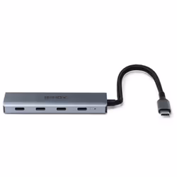 Lindy 43414 hub & concentrateur USB 3.2 Gen 2 (3.1 Gen 2) Type-C 10000 Mbit/s Gris - Vue supplémentaire 2