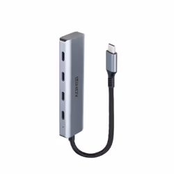 Lindy 43414 hub & concentrateur USB 3.2 Gen 2 (3.1 Gen 2) Type-C 10000 Mbit/s Gris - Vue supplémentaire 3