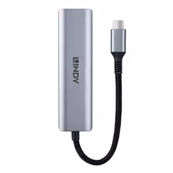 Lindy 43414 hub & concentrateur USB 3.2 Gen 2 (3.1 Gen 2) Type-C 10000 Mbit/s Gris - Vue supplémentaire 4