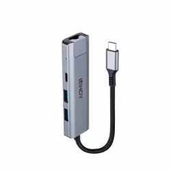Lindy 43422 hub & concentrateur USB 3.2 Gen 2 (3.1 Gen 2) Type-C 10000 Mbit/s Gris - Vue supplémentaire 3